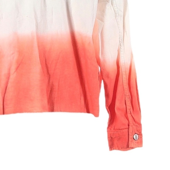 Topshop Ombre Lightweight Shacket Jean Jacket Size S Petite NWT - Picture 5 of 11